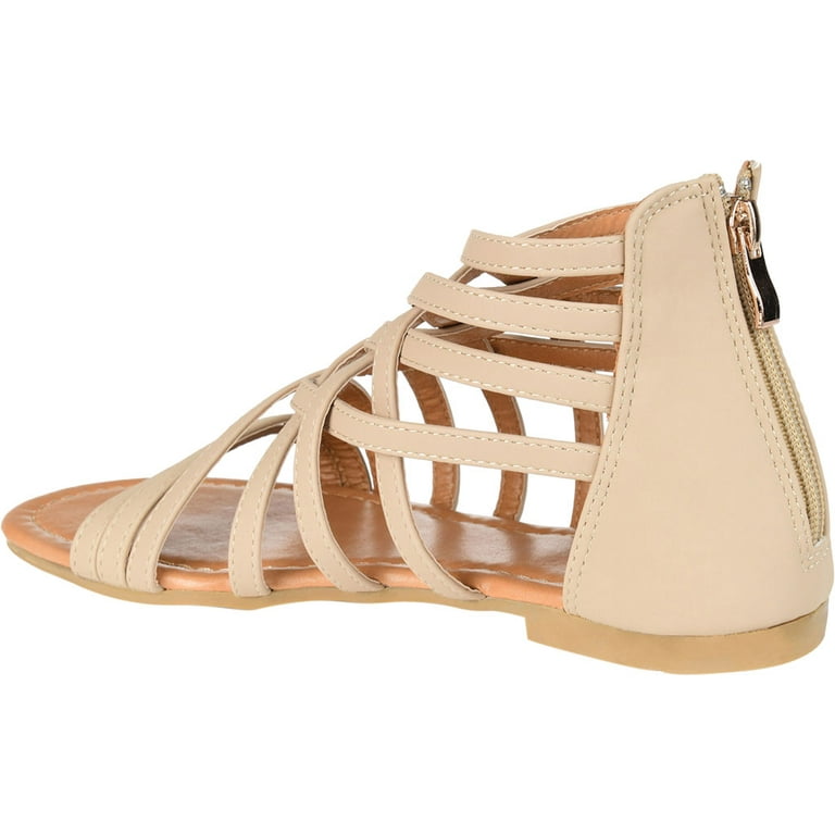 Journee Collection Womens Hanni Gladiator Low Block Heel Sandals