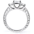 thumbnail image 3 of Rag Jewels 925 Sterling Silver 2.40 Ct Princess Cut White & Black Diamond Wedding Engagement Valentine's Anniversary Christmas Bridal Ring Set 14K White Gold Plated For Women's -7.5, 3 of 4