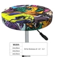 thumbnail image 4 of Fotbe Colorful Pug Stool Covers Round,Waterproof Round Bar Stool Covers Bar Chair Covers Washable Stool Cushion Slipcover for 12-14 Inch Chair-13 inch, 4 of 7