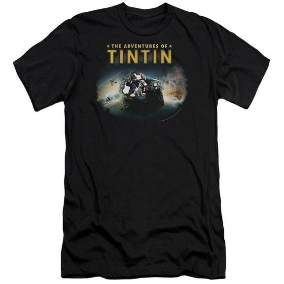Tintin Journey Adult 30/1 T-Shirt Black