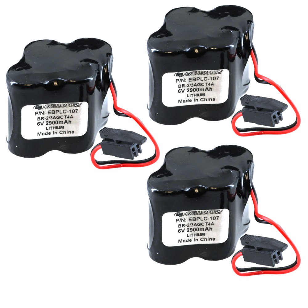 3 Computer Emergency Light Batteries Fits GE Interstate