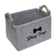 thumbnail image 2 of Organizador de Juguetes para Perros Jinwen Cesta Rectangular para Artículos de Cachorros Hueso Gris, 2 of 8