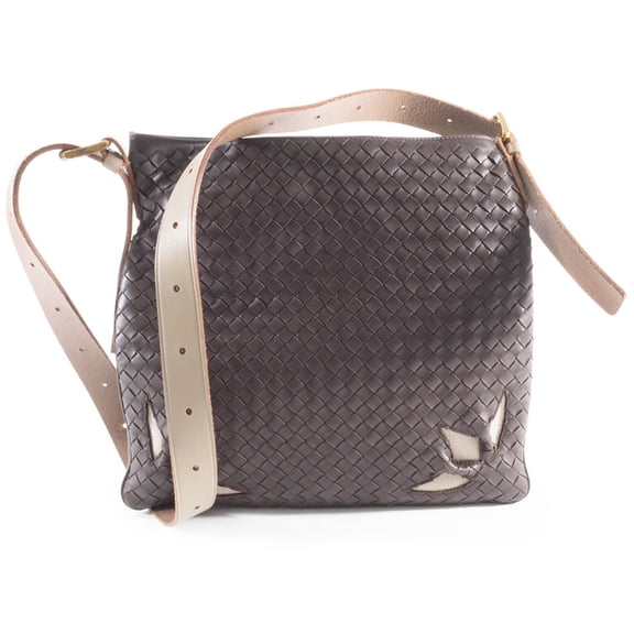 Pre-Owned Bottega Veneta Intrecciato Shoulder Bag 170023 VACG2 2064 Leather Dark Brown Women's...