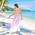 thumbnail image 7 of FORMRS Womens Long Sarong Beach Wrap Semi-Sheer Bikini Skirt Bathing Swimsuit Cover Up, Pink Gradient, 7 of 7