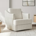 thumbnail image 6 of BELLEZE Swivel Accent Chair, Wide Modern Upholstered Armchair 360 Degree Swivel Comfy Single Sofa Chair for Living Room Bedroom - Aegean (White), 6 of 7