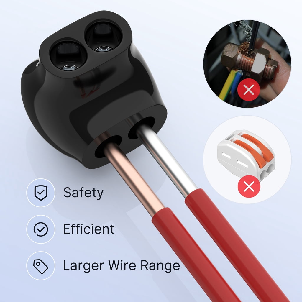 Sturdy Plastic Electrical Power Connectors Terminals 3Pcs for Multiple Cables