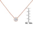 thumbnail image 4 of IGI Certified 14K Rose Gold 1/3ct TDW Bezel-Set Diamond Solitaire Pendant Necklace(H-I,I1-I2), 4 of 6
