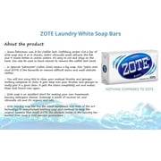 Zote White Laundry Soap Washing Clothes 200g 7oz Bars Detergent Jabon Blanco (Pack of 24)
