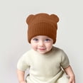 thumbnail image 2 of Krdevn Baby Knit Winter Hat with Bear Design Stretch Soft Warm for Toddler Boys Girls Cold Weather Beanie,One Size, 2 of 9