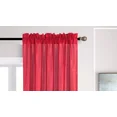 thumbnail image 3 of Gorgeous Home Linen Elegant 2-Piece MR2 Bright Red Curtain Set Semi-Sheer Window Treatment Size 54" wide X 63" length each panel, 3 of 5