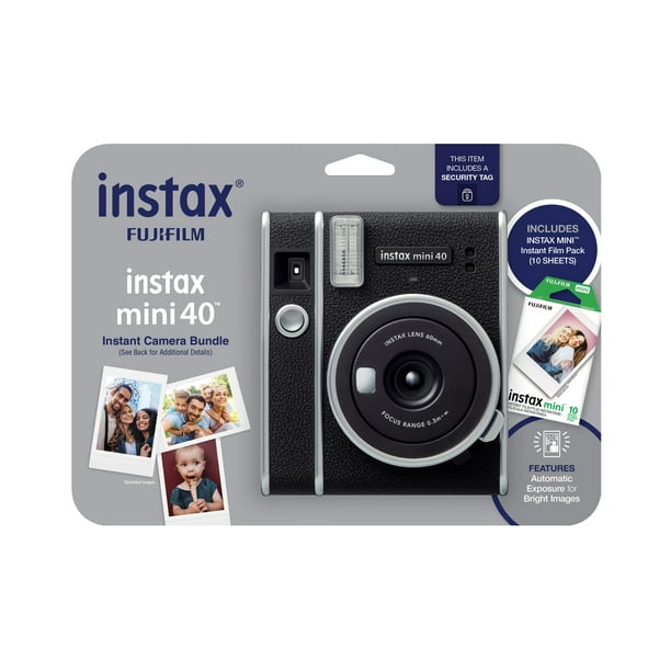 Een zekere schattig formeel Fujifilm INSTAX Mini 40 Camera Exclusive Blister Bundle with Bonus Pack of  Film (10-pack Mini Film) - Walmart.com