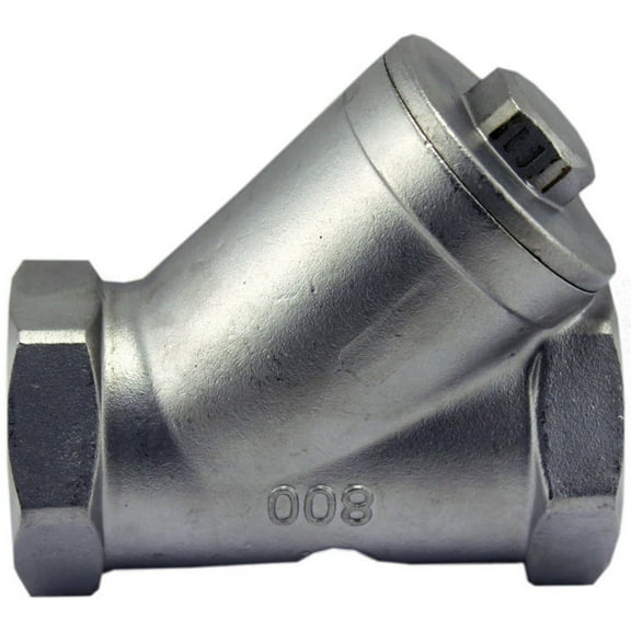 1/2" Inline Y Filter Fitting 200 Micron 80 Mesh 304 Stainless Steel Strainer