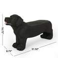 thumbnail image 4 of Noble House Canyon Outdoor Durable Cast Stone Bench - Matte Black, 4 of 11
