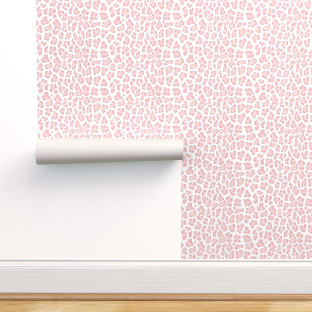Peel & Stick Wallpaper 3ft x 2ft - Blush Leopard Print Pink Skin Jaguar Cheetah Custom Removable Wallpaper by Spoonflower Peel & Stick Wallpaper 3ft x 2ft - Blush Leopard Print Pink Skin Jaguar Cheetah Custom Removable Wallpaper by Spoonflower