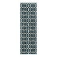 thumbnail image 3 of Unique Loom Matrix Trellis Collection Area Rug - Tile (3' x 10' Runner Blue/Ivory), 3 of 7