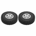 thumbnail image 1 of 2PCS Wheel Rims Tires Tyre Set for Axial SCX24 AXI00001 1/24 RC Crawler Car Upgrade PartsSilver, 1 of 6