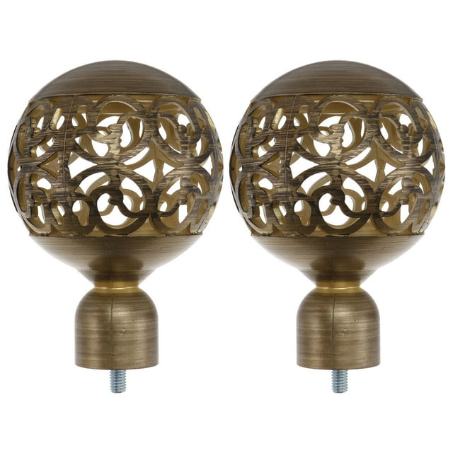 MasteelfCA 2 Pcs Têtes Élégantes pour Tringle à Rideaux Bouchons de Tête de Tringle à Rideaux Accessoires de Rideaux