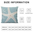 thumbnail image 5 of ONETECH  Green Starfish Sea Star Vintage Pastel Sea Foam Blue Fish Decorative Pillow Case Throw Pillow Covers Waist Lumbar Throw Pillow Cases Cushion Cover Rectangular, 5 of 5