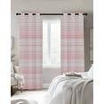 thumbnail image 3 of Fsddascl Pink Stripe Blackout Curtains for Bedroom/Living Room, Thermal Insulated Kitchen Curtains, Abstract Art Modern Vertical Striped Grommet Darkening Window Treatment Drapes 52"x72"x2, 3 of 8