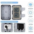 thumbnail image 4 of IP66 Waterproof Socket, Weatherproof Outdoor Sockets, Outdoor Wall Socket, Waterproof Junction Box, Waterproof Double Outlet, for Kitchen, Bathroom, G, 4 of 5