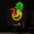 thumbnail image 2 of C-craft Pineapple Neon Sign Wall Art Led Sign Decorations for Cocktail Bar Wall Decor, 2 of 5