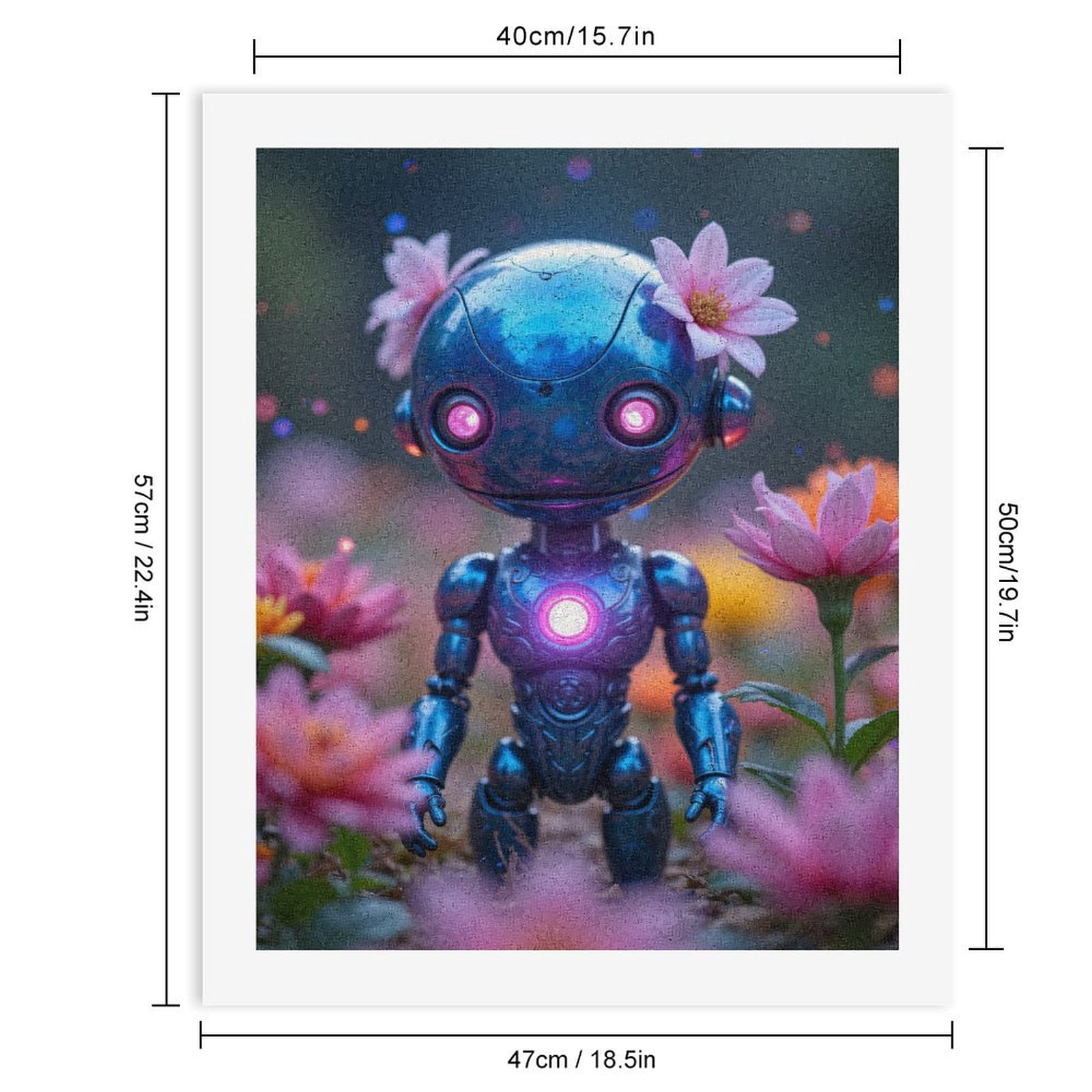 Paint by Numbers Kit for Adults, Robotic Blossoms Fantasy Scene Paint by Numbers, Easy Paint by Numbers Kit for Adults Beginner, DIY Adult Paint by Number Kits on Canvas, Home Decor