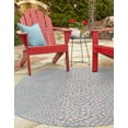 thumbnail image 5 of Jill Zarin Outdoor Collection Area Rug - Cape Town (7' 10" x 10' Oval Pink and Aqua/Light Blue), 5 of 11
