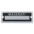 thumbnail image 1 of Vintage Parts USA 324014 Blank Data Vintage Style License Plate - Maserati, Black & Silver, 1 of 1