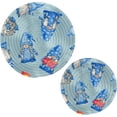 thumbnail image 7 of SKYSONIC Christmas Blue Gnomes Girl Pot Holders Trivets, 2 Pcs Heat Resistant Trivets,Watercolor Cotton Thread Weave Mats for Hot Pads Pans Pot Bowl Teapot for Kitchen Decor, 7 of 7