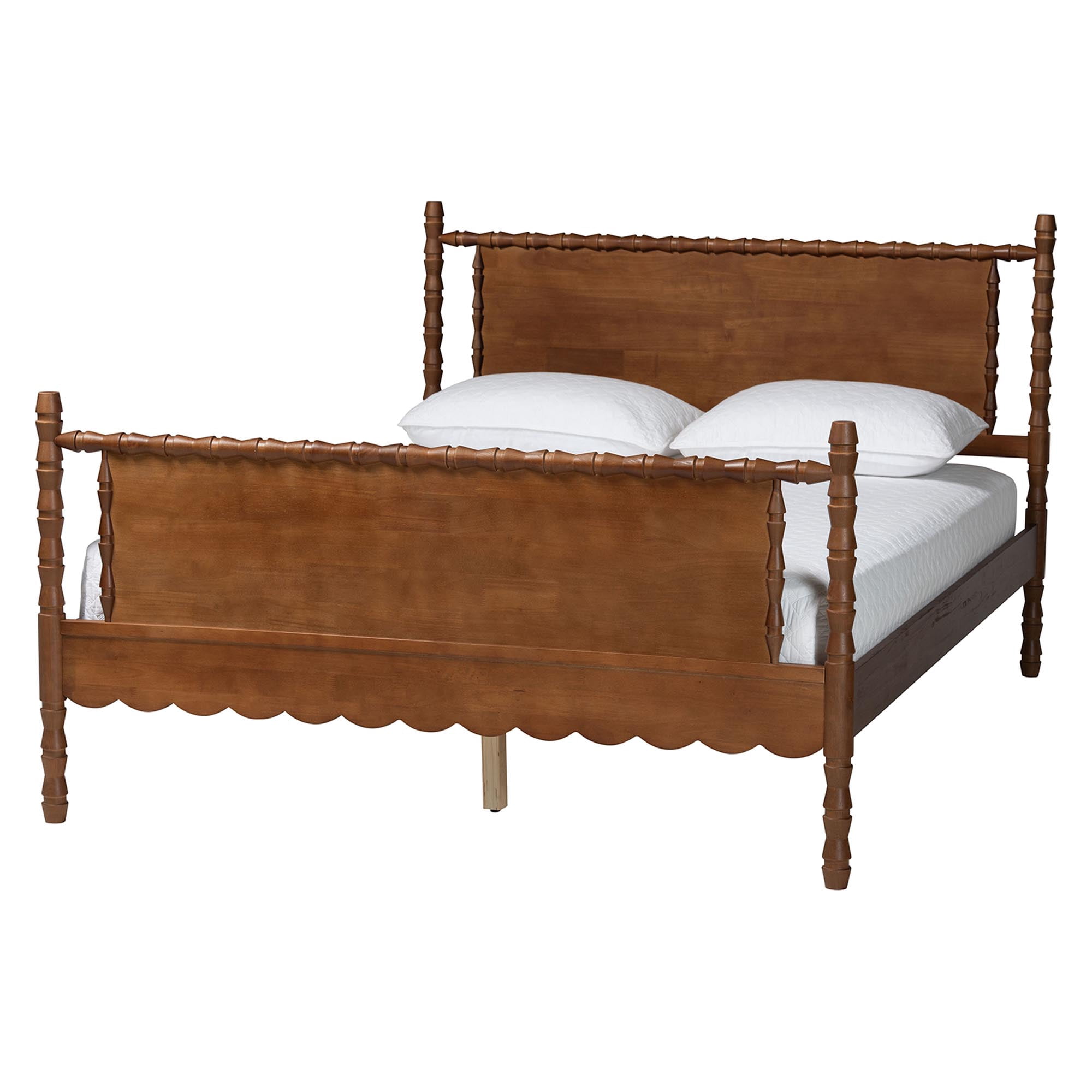Baxton Studio Danette Modern Platform Bed, Queen, Walnut Brown