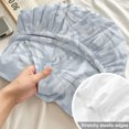 thumbnail image 4 of King Size Fitted Sheet Set - Haze Blue Boho 3 Piece Bedding Sets 16" Deep Pocket Fitted Sheet with 2 Pillowcases, Neutral Middle Century Turkish Pattern Brushed Microfiber Hotel Luxury Bed Sheets, 4 of 9
