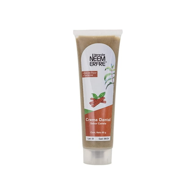 Crema DENTAL SIN FLUOR SABOR CANELA 90GR bienestar NEEM ERFRE