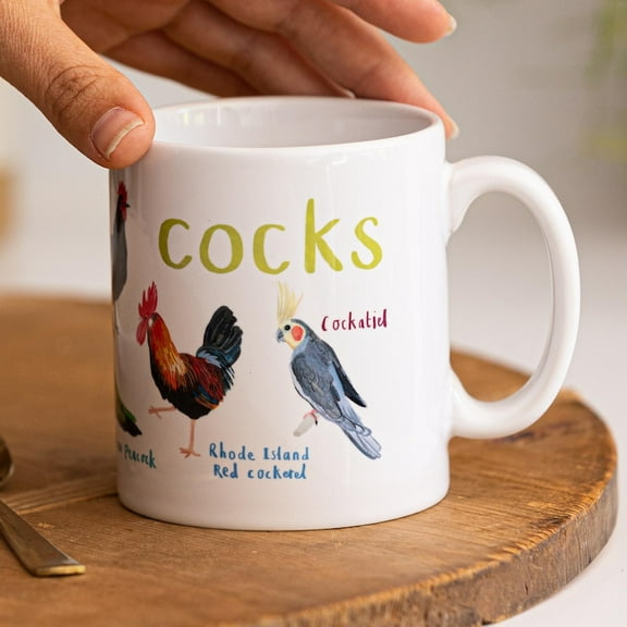Cocks Ceramic Bird Mug, Ceramic Mug 11Oz
