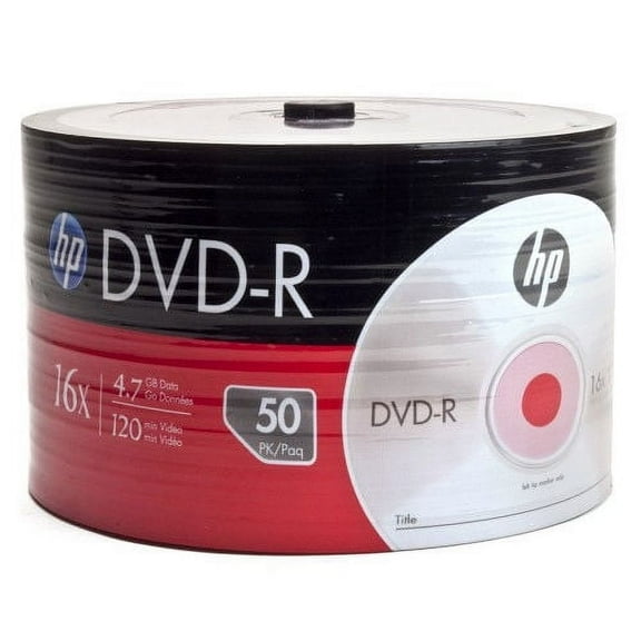 HP DM00070B 16x (max) 4.7GB 120-Minute DVD-R Discs Media 50-Piece Spindle