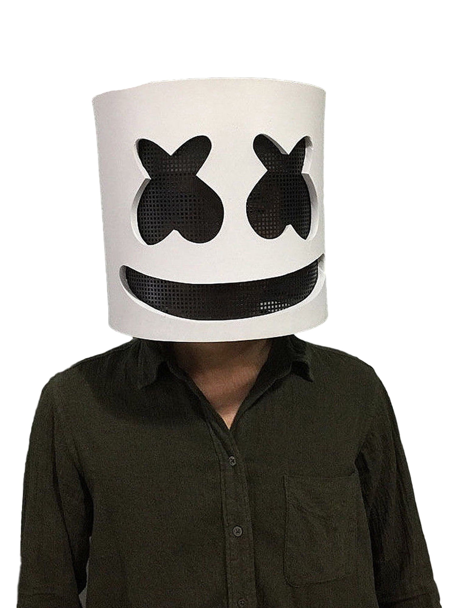 DJ Marshmello Mask Marshmello Helmet for Music Festival Halloween Mask Props Full Head Mask Halloween Costumes Cosplay Mask White 