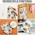 thumbnail image 6 of Kitchen Dish Towels, Funny Cartoon Dogs Pugs Puppies Kitchen Towels Set of 6 Super Soft Absorbent Dish Towels Set Microfiber Polyester Kitchen Dish Cloths Decorative Tea Towels, 28"x18", 6 of 7
