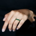 thumbnail image 4 of Rosec Jewels Certified Lab Grown Emerald Eternity Ring for Women - AAAA Quality Emerald Band Ring - Ready to Gift for Anniversary, 14K Yellow Gold, US 11.00, 4 of 6