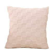 TACILIP Furry Pillows Set Shu Cotton Velvet Living Room Sofa Cushion Office Backrest Lumbar Pillows Cushion Pillowcase, Housewarming Gifts