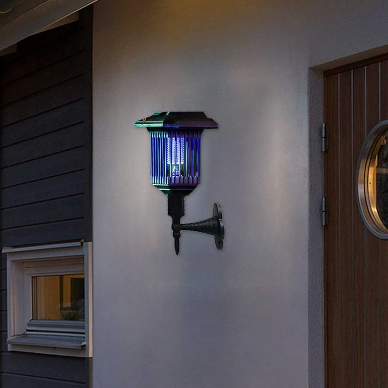 Weloille Outdoor Dual-purpose LED Lamp, Solar Purple Light Insect , Ground  Mounted Lamp, Courtyard Physical