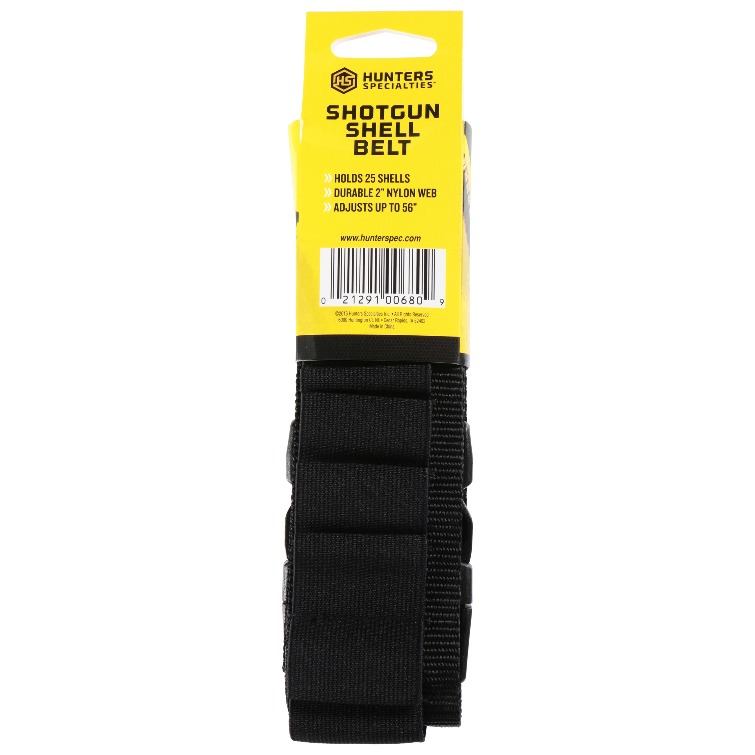 HUNTERS SPECIALTIES Adjustable Round Tactical Shotgun Shell Belt with Quick Release Buckle - Holds Up To 25 Shells