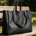 thumbnail image 2 of Women Large Capacity Tote Bag for Women, PU Leather Shoulder Handbag Work Tote Bag with   Travel Bag Computer Bag for Office Travel, 2 of 7