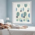 thumbnail image 3 of Abstract Geometric Window Privacy Film, Farmhouse Vintage Polka Dot Teal Blue Static Cling UV Sun Blocking Heat Control Window Tint Day and Night, Non-Adhesive One Way Privacy Cover 19.6''x39.3'', 3 of 7