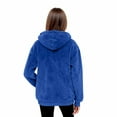 thumbnail image 4 of Fleece Sweatshirts Women Winter Hoodie With Kangaroo Pockets And Cat Carrier Pouch Dog Sweatshirt For Pet Mistress Warm Royal Blue XL, 4 of 5