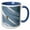 Blue/White, variant on 3drose, Snowboarding, Big Cottonwood, Wasatch-cache Nf, Utah - Us45 Hga0072 - Howie Garber, 11oz Two-tone Red Mug