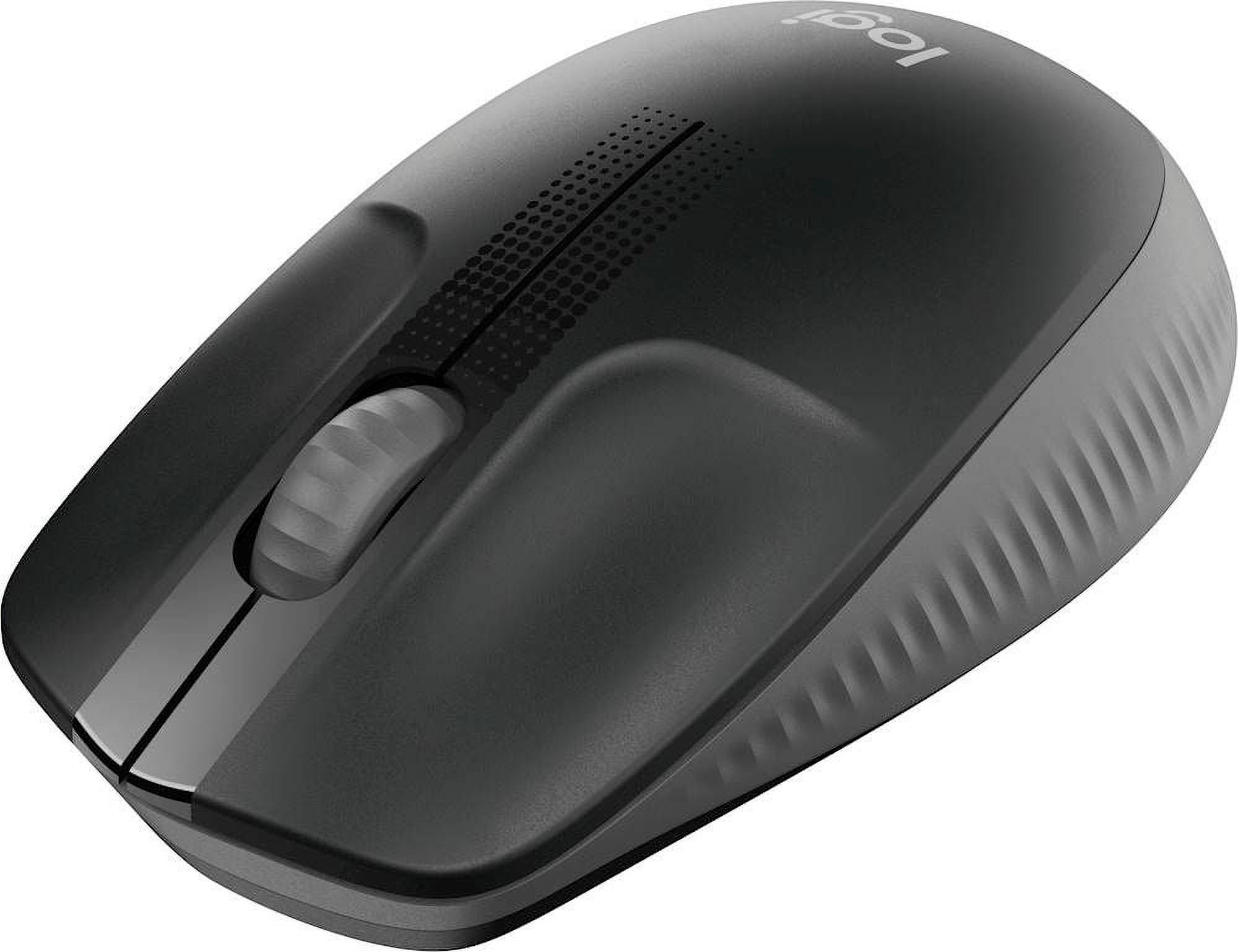 Logitech M190 Full-Sized Wireless Mouse, Charcoal - image 3 of 4