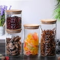 thumbnail image 4 of Glass Canister with Wood Lid,Tea Canisters for Loose Tea,Sealed Jars of Flour,Brown Sugar,Loose Leaf Tea,Coffee Bean or Ground Coffee,Nut Container,Glass Jar,40.6oz, 4 of 6