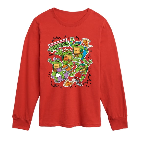 Teenage Mutant Ninja Turtles - Tmnt Skate Stickers - Youth Boys Long Sleeve Graphic T-Shirt