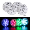 thumbnail image 2 of 4PCS Luces LED sumergibles con controles remotos RGB 16 colores Luces de estanque impermeables Luces Meterk Lámpara de piscina, 2 of 7