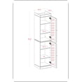 thumbnail image 7 of 100% Solid Wood 16.5" Bathroom Cabinet with Doors, 7 of 7