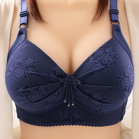 

2PC Back Closure Bras for Women Posture Smooth Back Wirefree Bra Brassiere